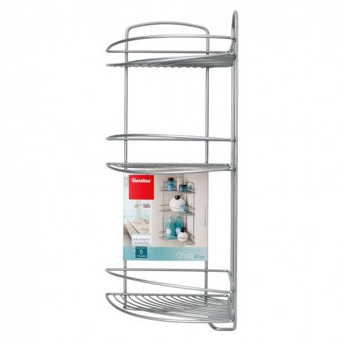 Estante Canto Onda 3 prateleiras 22x22x53cm Estante Canto Onda 3 prateleiras 22x22x53cm