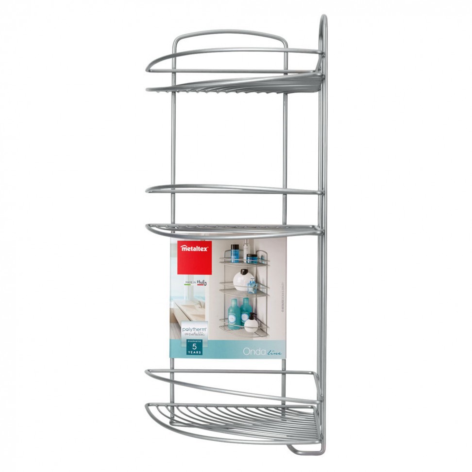Estante Canto Onda 3 Prateleiras 22x22x53cm Estante Canto Onda 3 Prateleiras 22x22x53cm