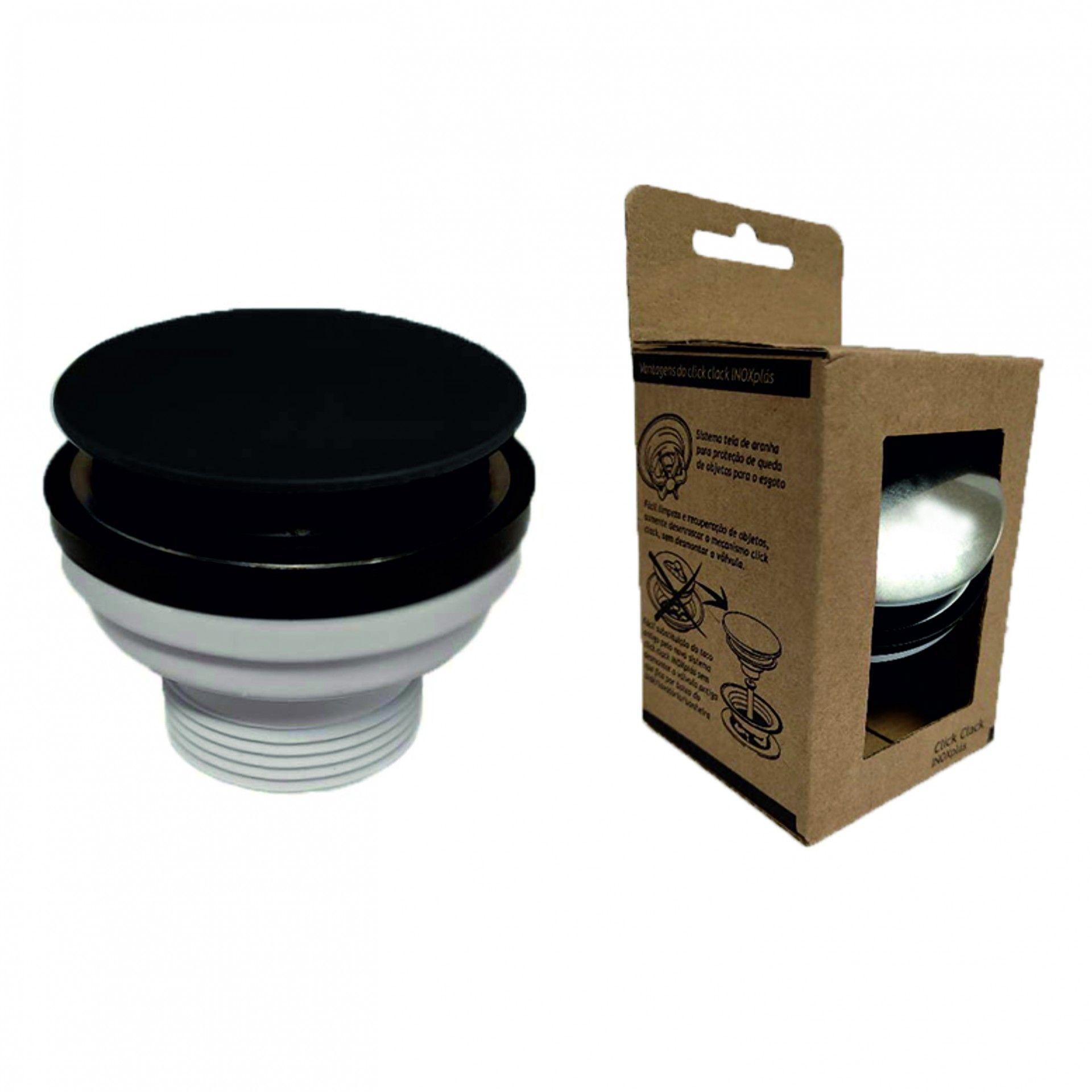 Válvula Clic Clac Ø63 1 ¼" Preto