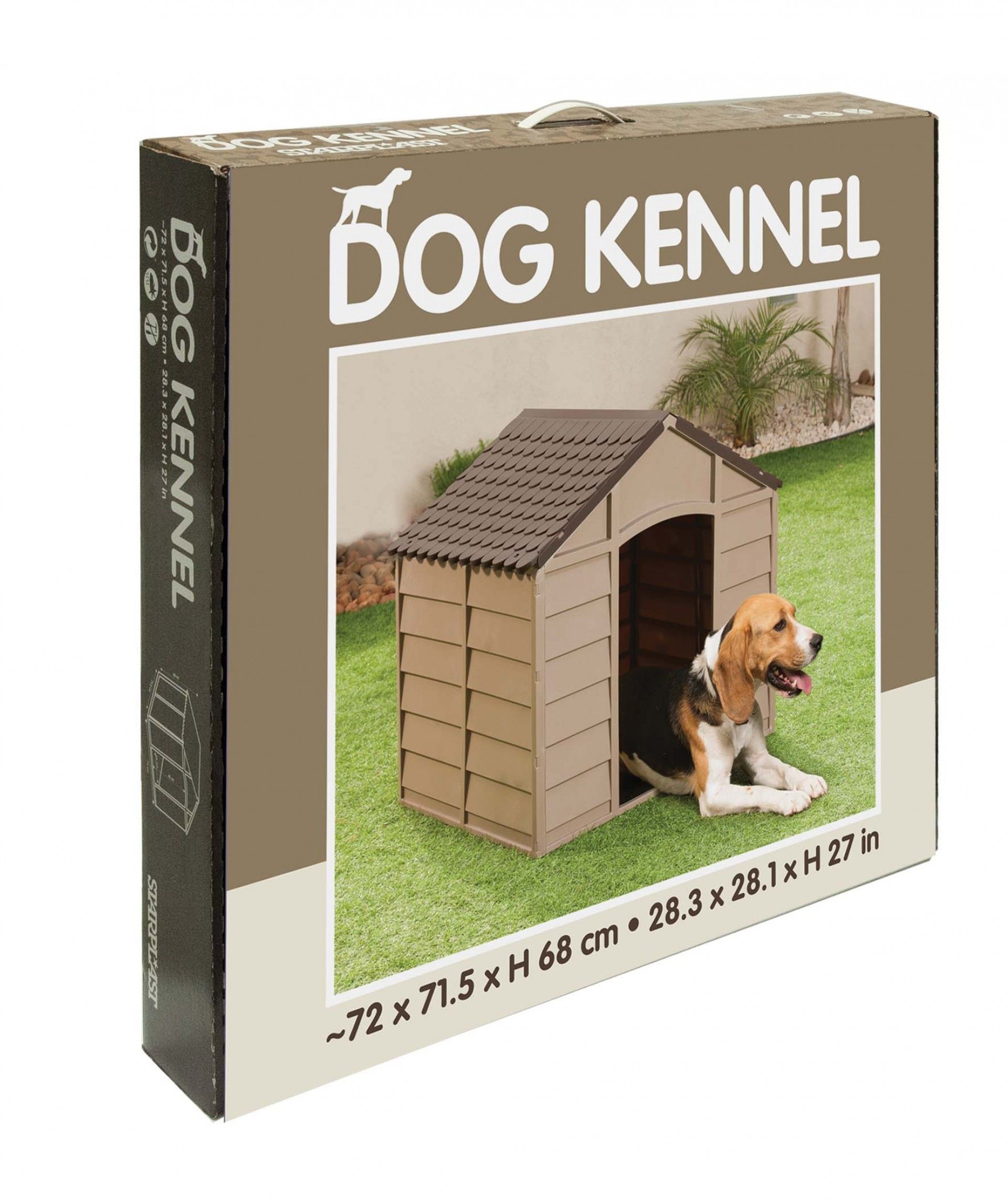 Casota Cão Pvc 71x71x68cm Castanho