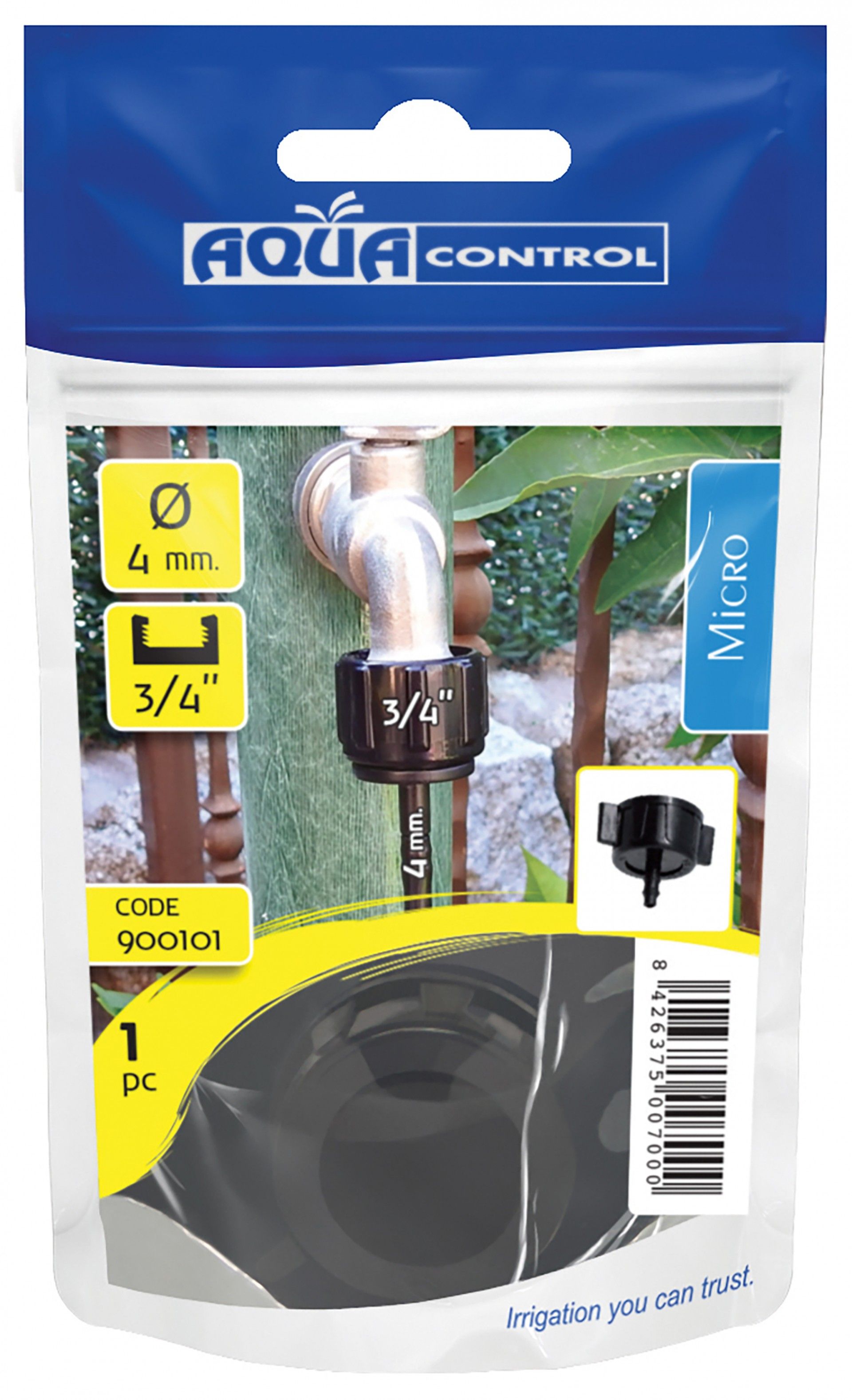 Adaptador Femea 3/4-4 Mm