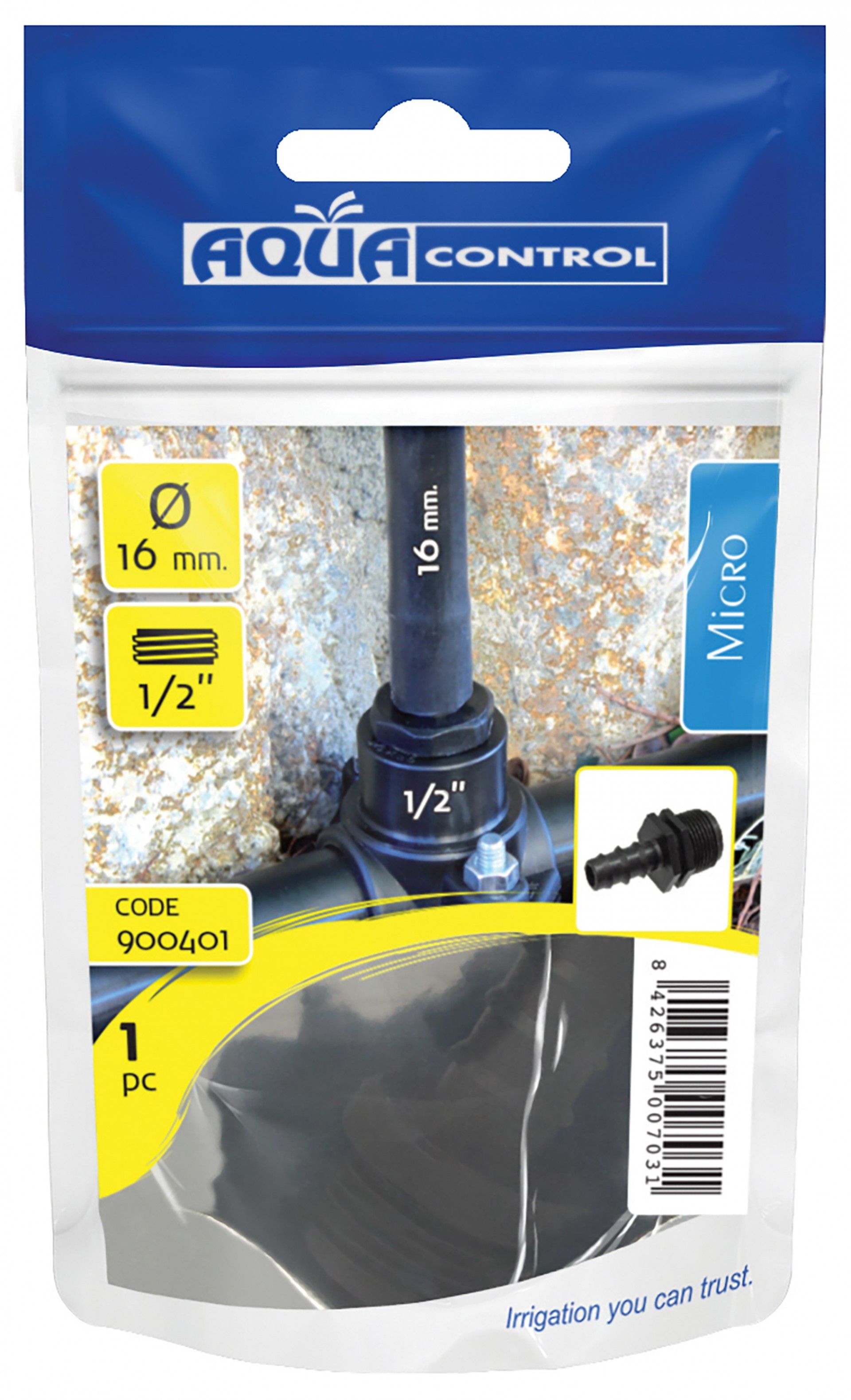 Adaptador Macho 16mm X 1/2¿