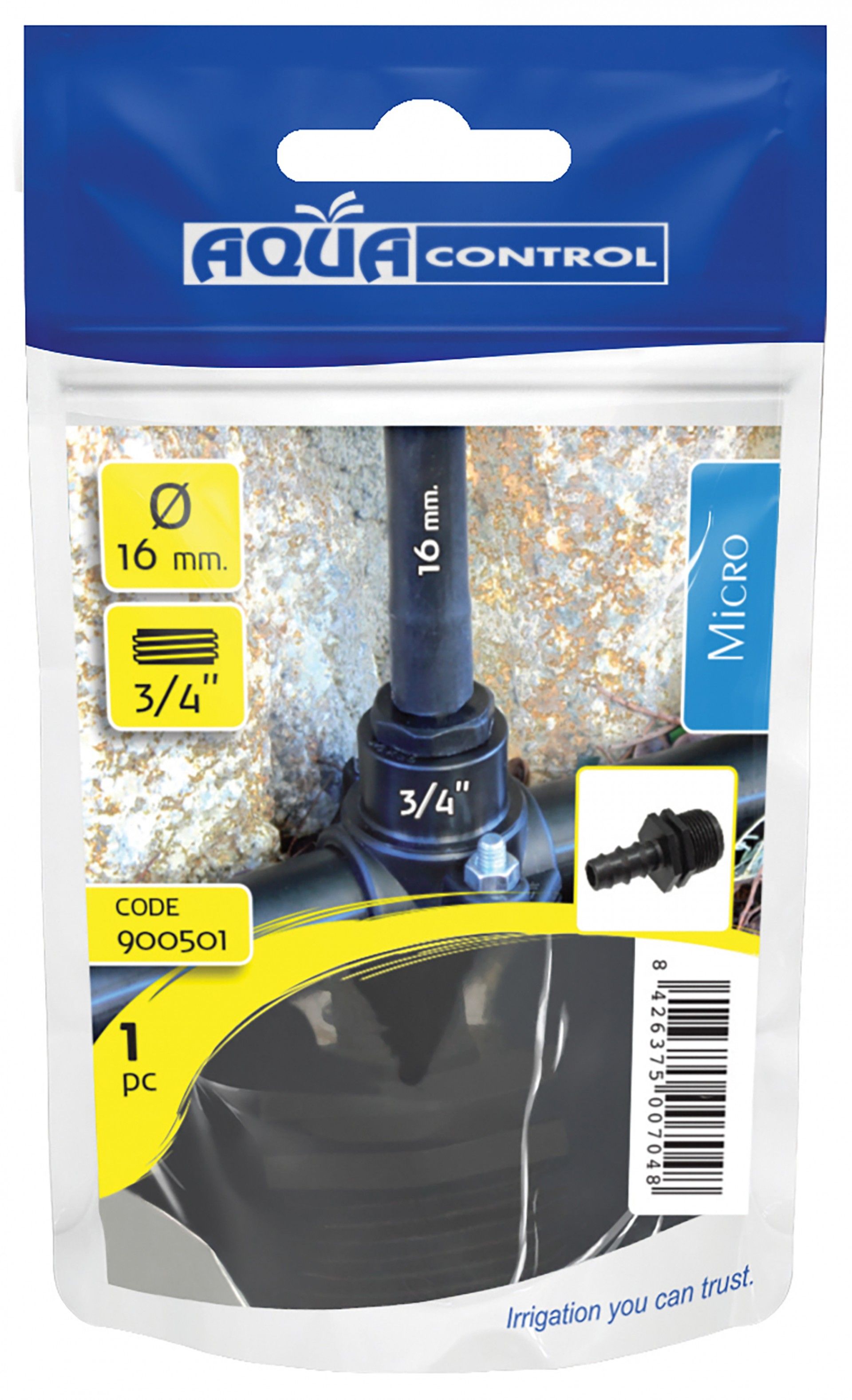 Adaptador Macho 16 X 3/4"