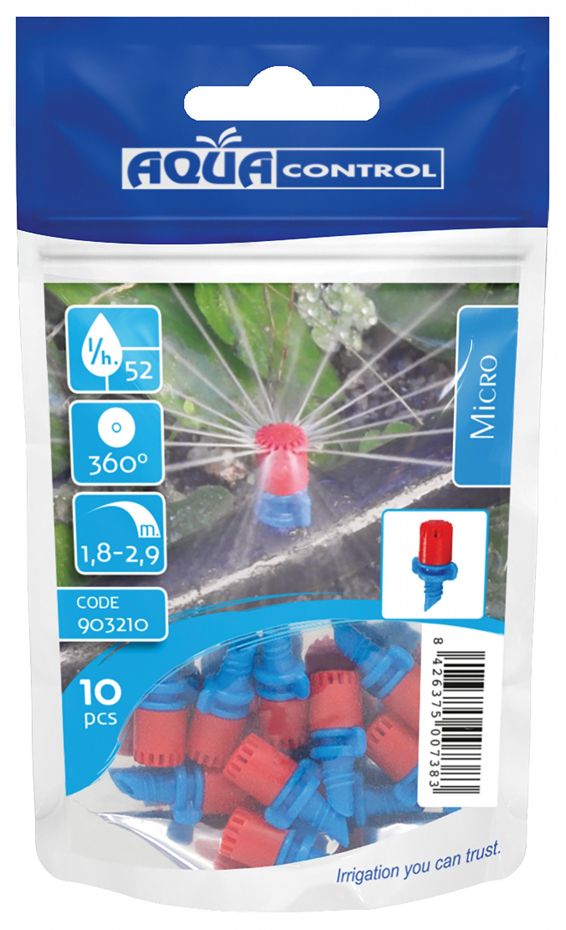 Micro Aspersor Maxi Jet 360º 10un