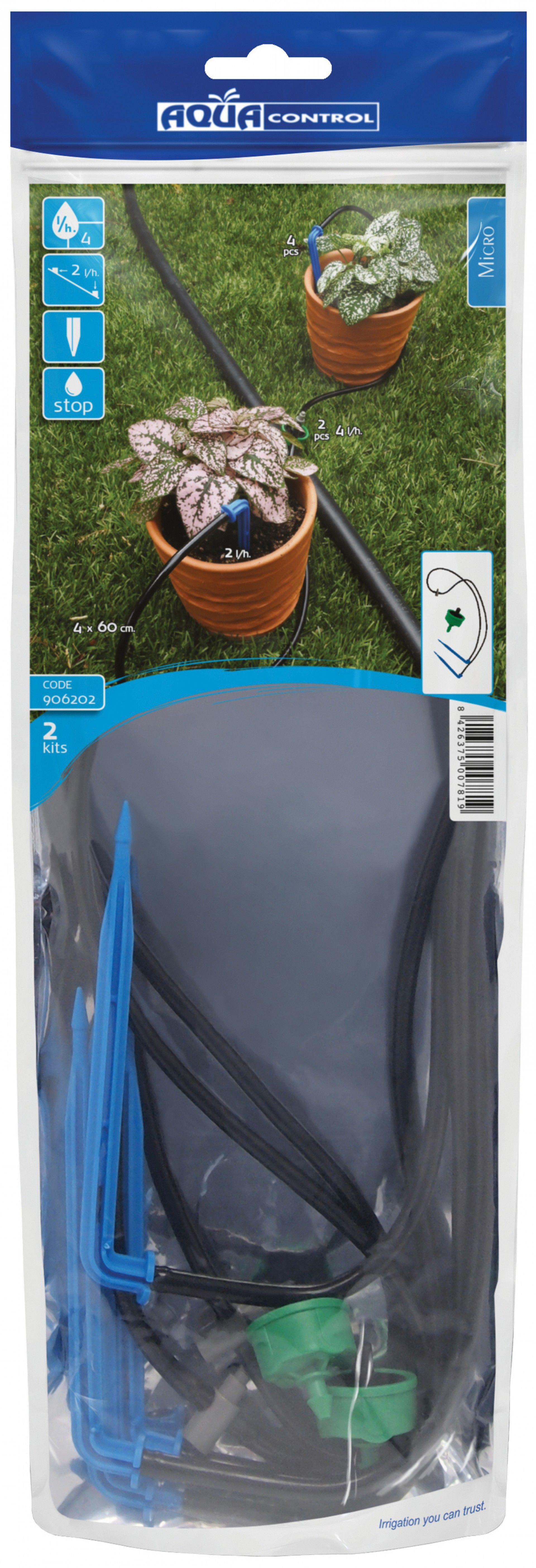 2 Kit Gotejador 4 L/H 2 Saídas