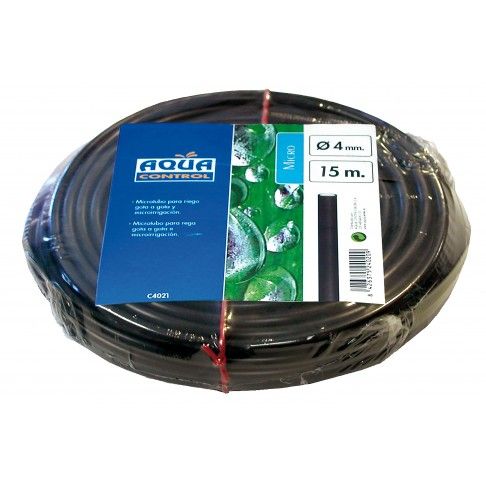 Tubo Micro Rega 4mmx15m Preto Tubo Micro Rega 4mmx15m Preto