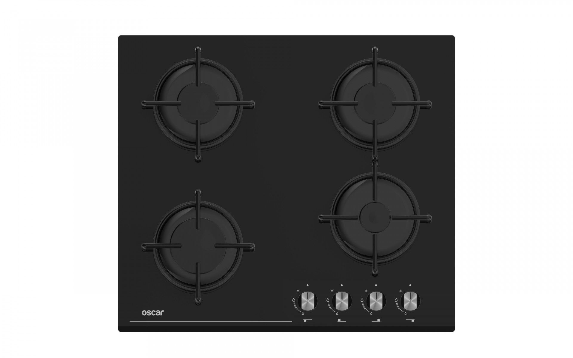 Placa Vidro 4 Bocas a Gás