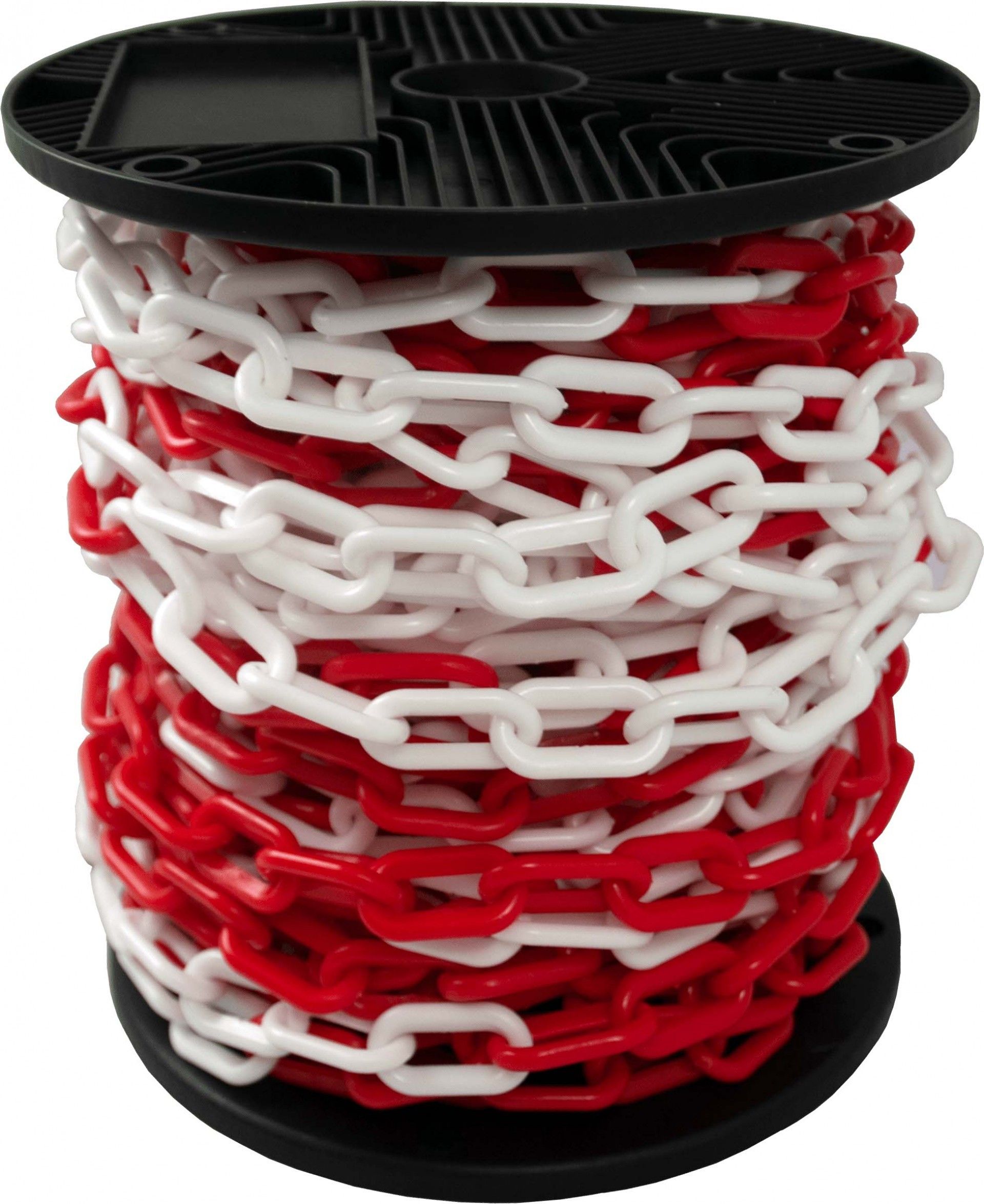 Corrente Sinaliz Plástico 6mm V/Branco 1m