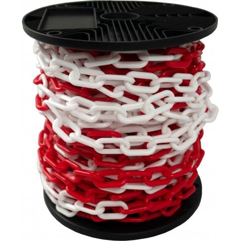 Corrente Sinaliz Plástico 6mm V/Branco 1m Corrente Sinaliz Plástico 6mm V/Branco 1m
