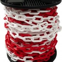 Corrente Sinaliz Plástico 6mm V/Branco 1m Corrente Sinaliz Plástico 6mm V/Branco 1m