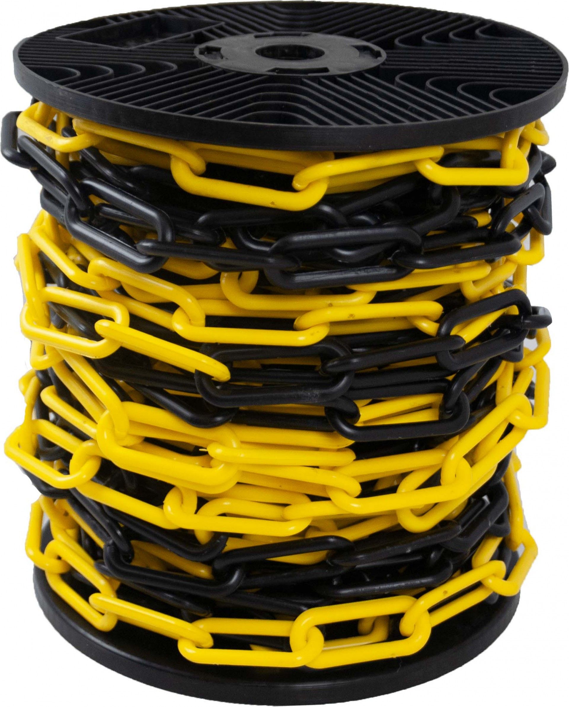 Corrente Sinaliz Plástico 6mm A/Preto 1m