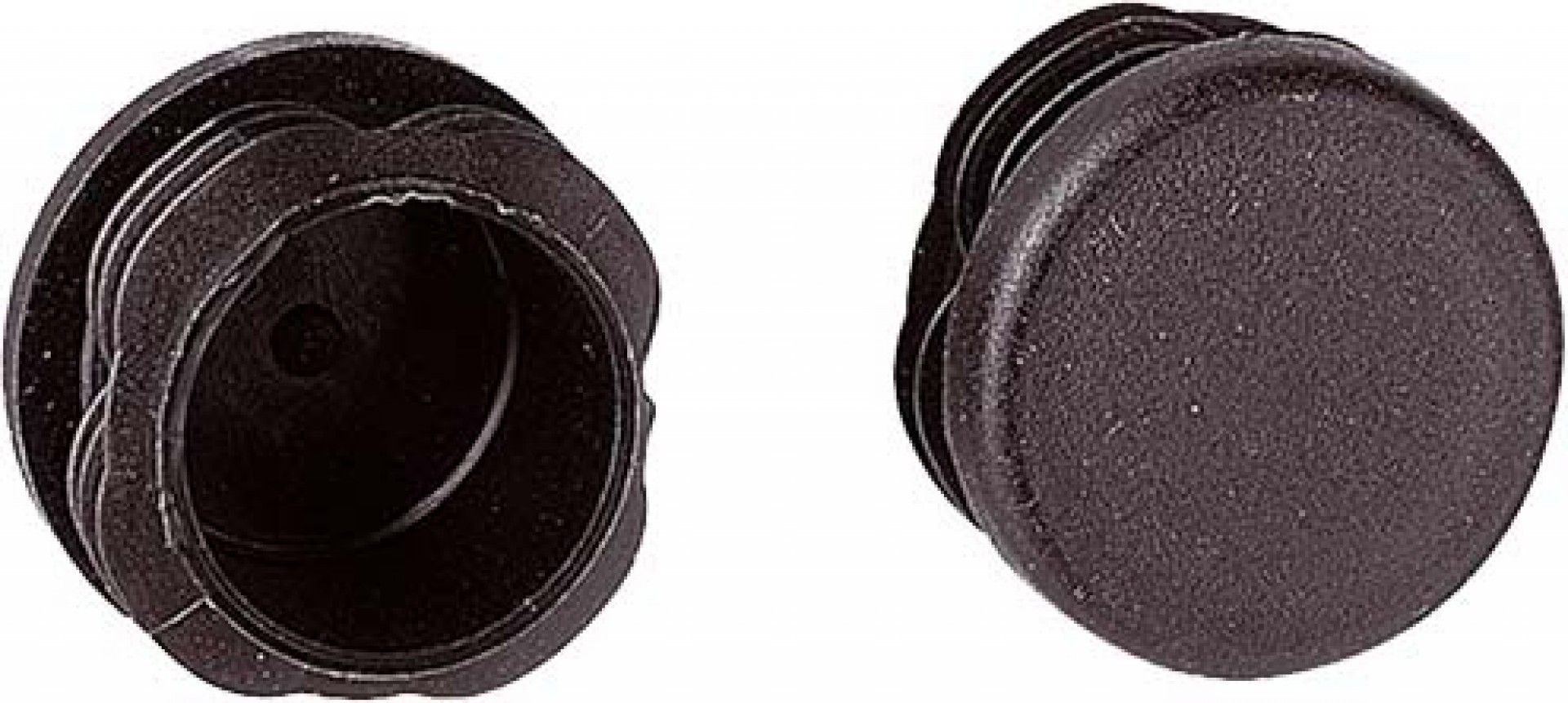 4 Ponteiras De Embutir Preto 20mm