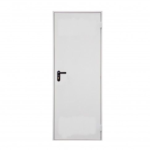 Porta Metálica Branca Esquerda 80x210cm Porta Metálica Branca Esquerda 80x210cm