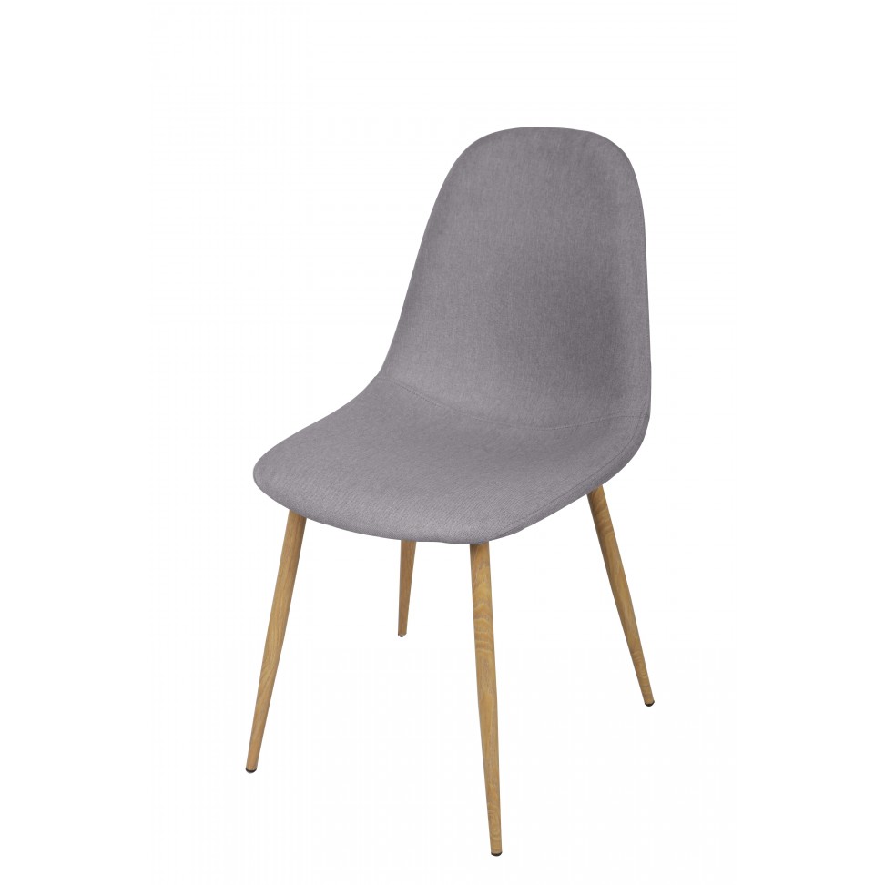 Cadeira Bremen Cinza C/P�s Madeira