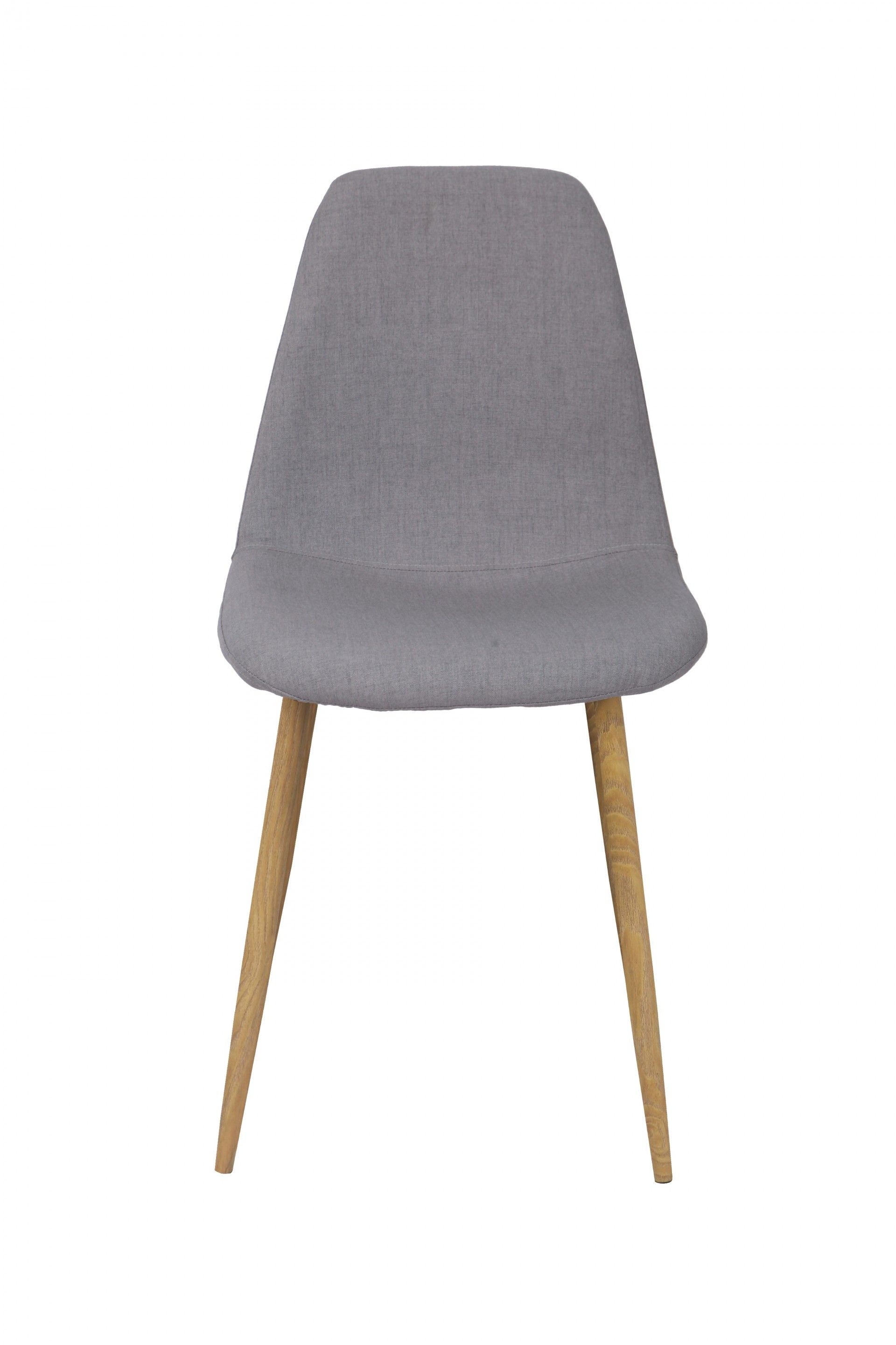 Cadeira Bremen Cinza C/Pés Madeira