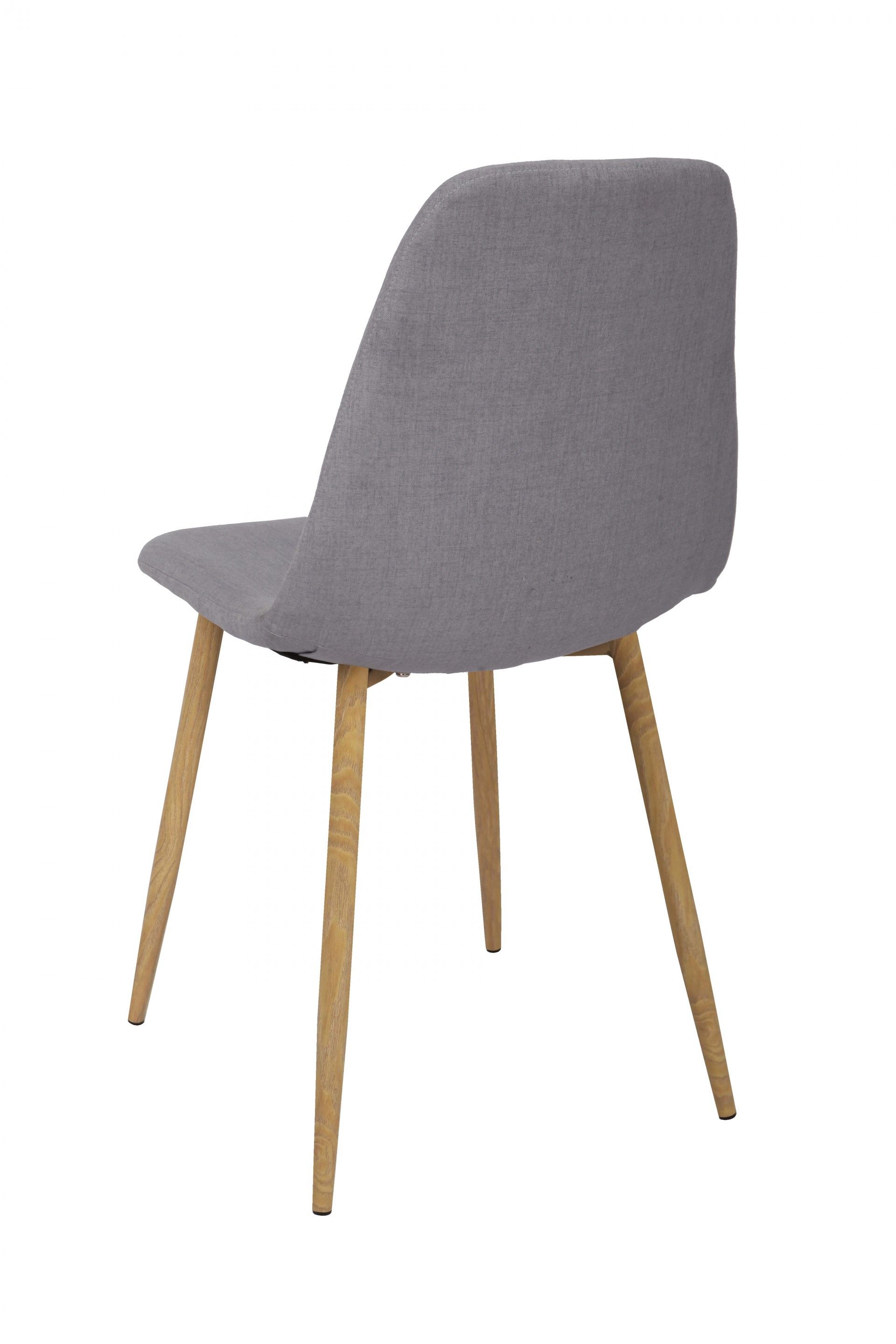 Cadeira Bremen Cinza C/Pés Madeira