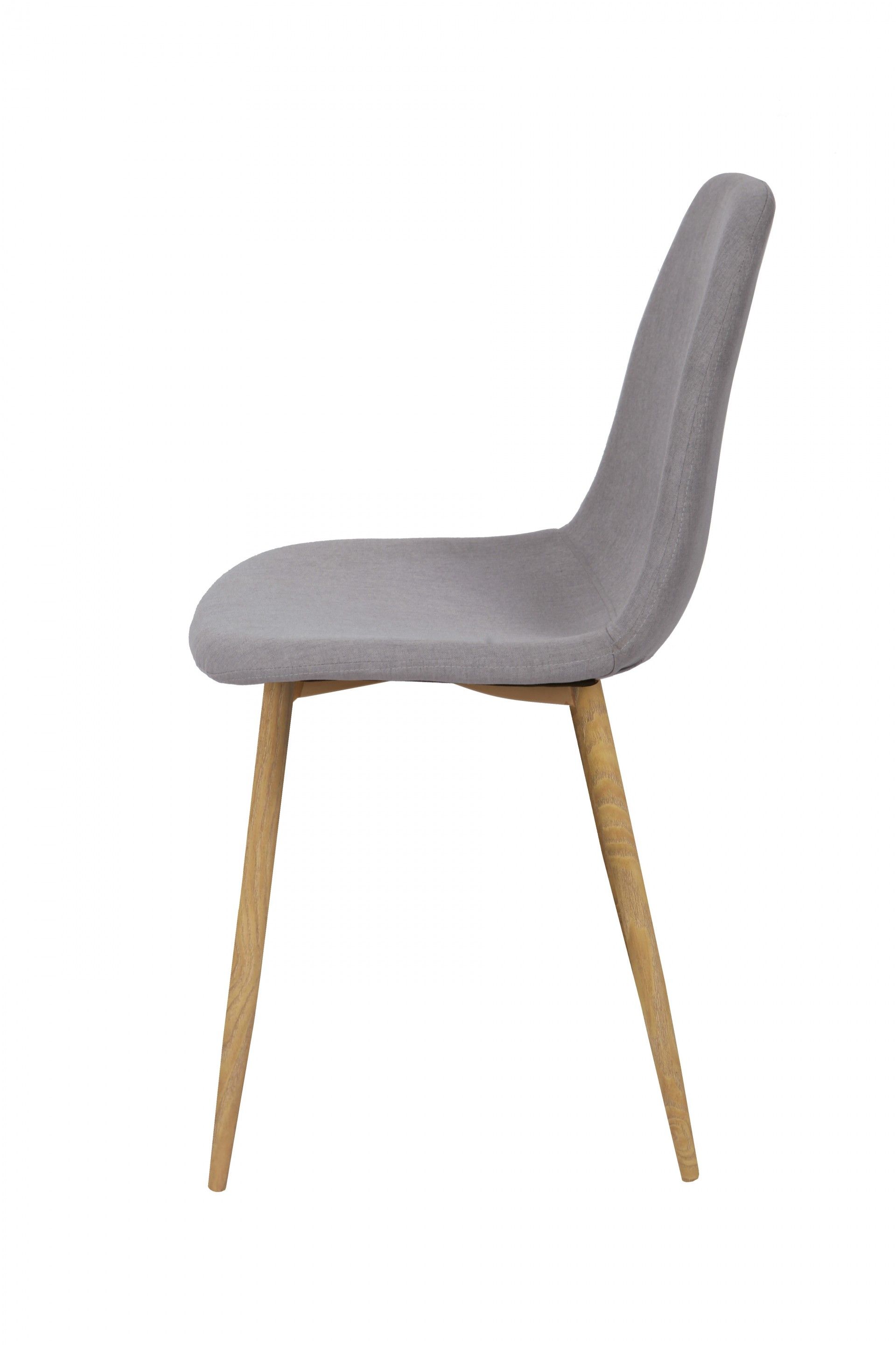 Cadeira Bremen Cinza C/Pés Madeira