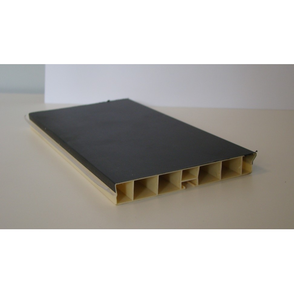 Rodap� Pvc Preto Mate 400x15cm