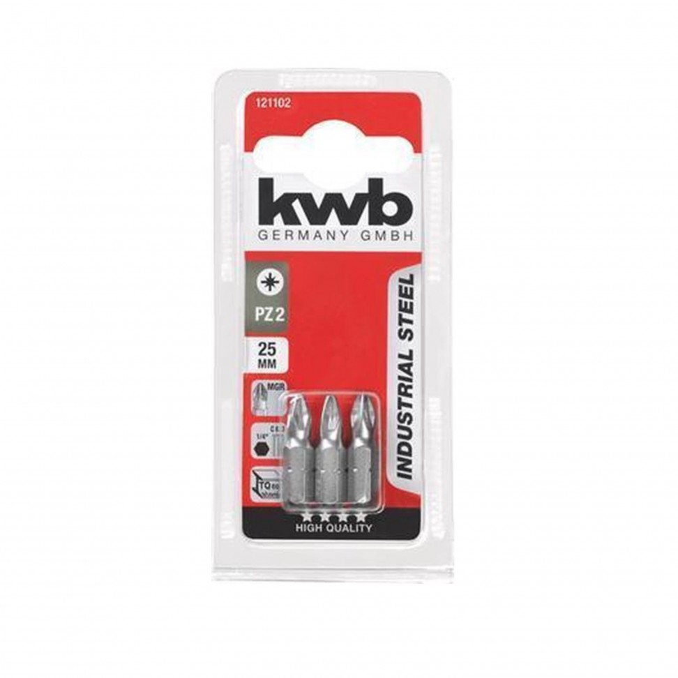 Conjunto 3 Bits 25mm Pz2 Kwb