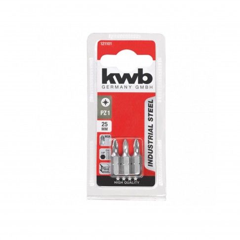Conjunto 3 Bits 25mm Pz1 Kwb Conjunto 3 Bits 25mm Pz1 Kwb