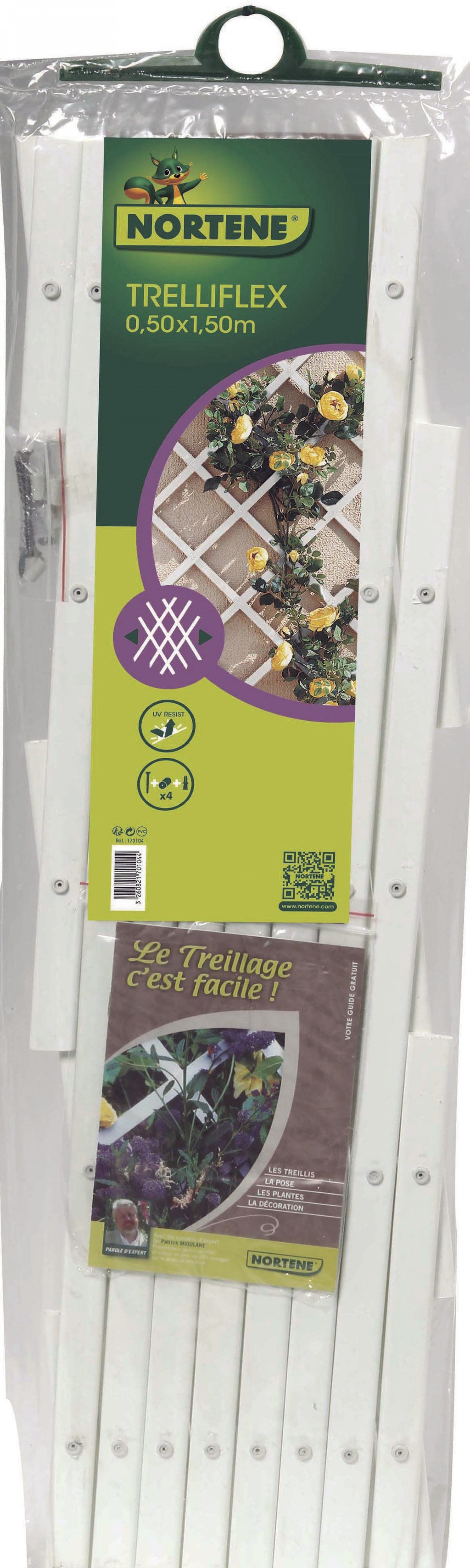 Grade Pvc Ext 0,5x1,5m Branco