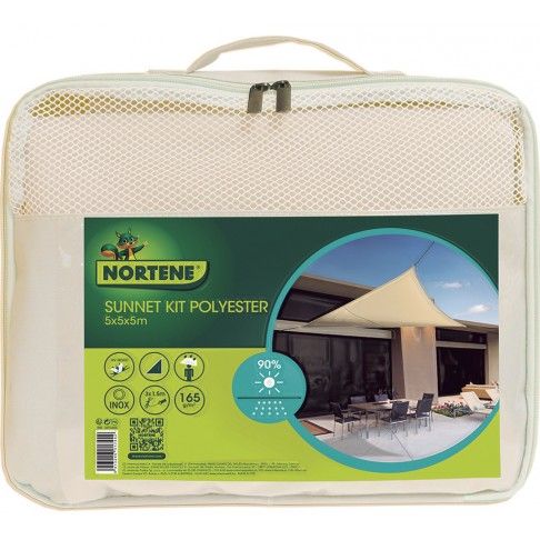Cobertura Triangular Sunnet 5x5x5m Beje Cobertura Triangular Sunnet 5x5x5m Beje