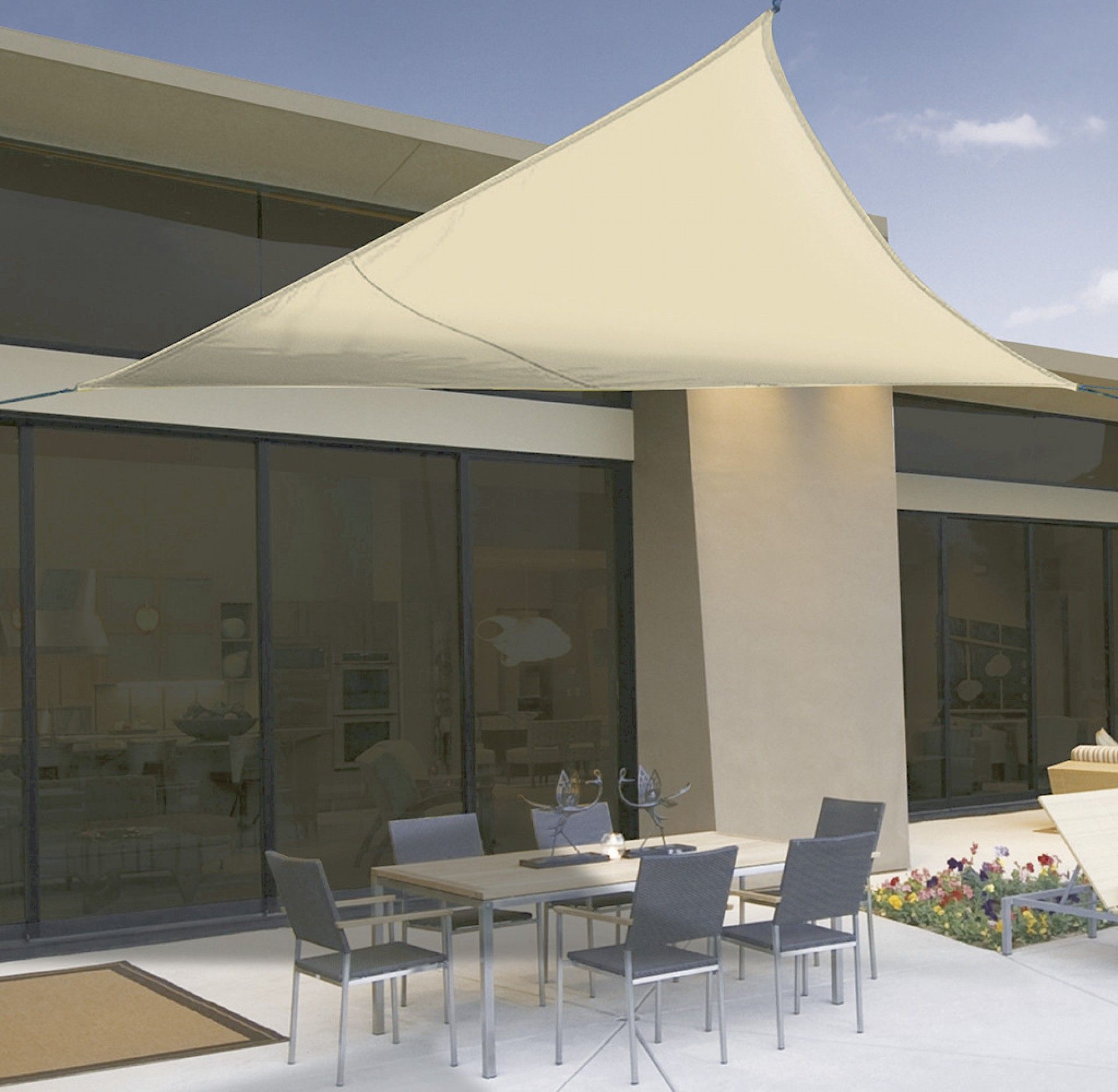 Cobertura Triangular Sunnet 5x5x5m Beje