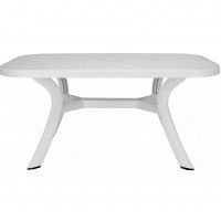 Mesa Caribe Rattan 150x90cm Branco Mesa Caribe Rattan 150x90cm Branco