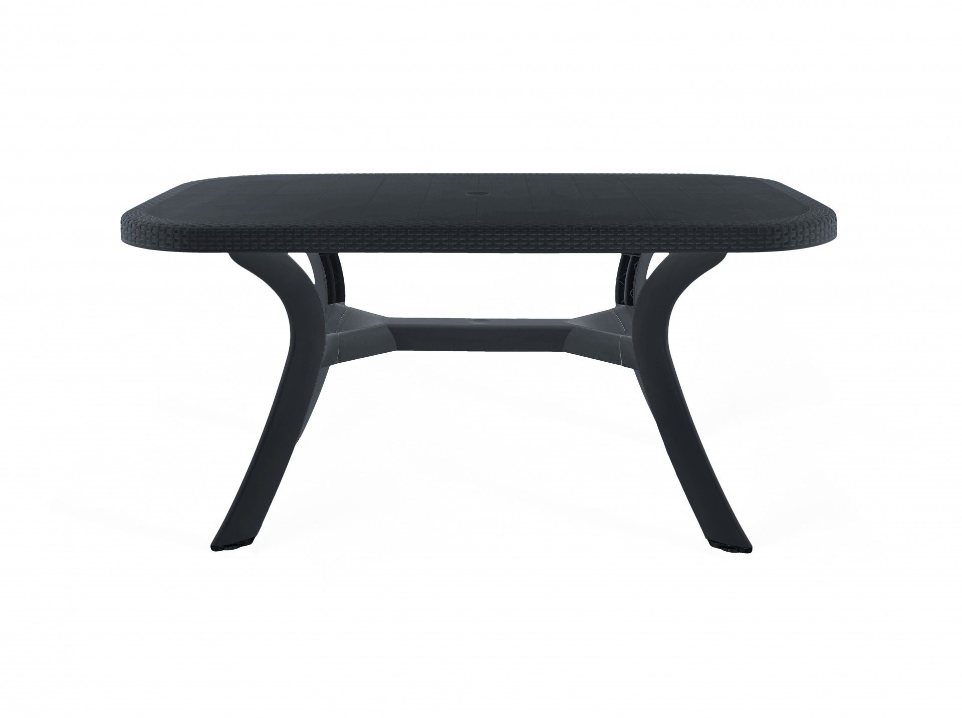 Mesa Caribe Rattan 150x90cm Antracite