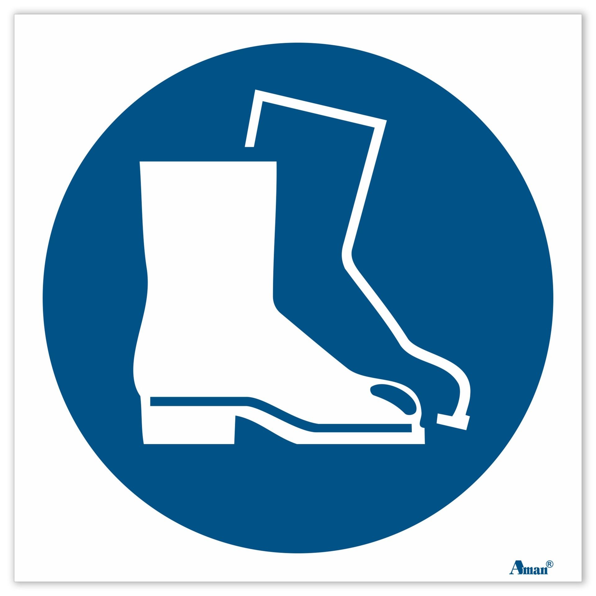 Sinalética Autocolante "Uso Obrigatório de Calçado de Segurança"