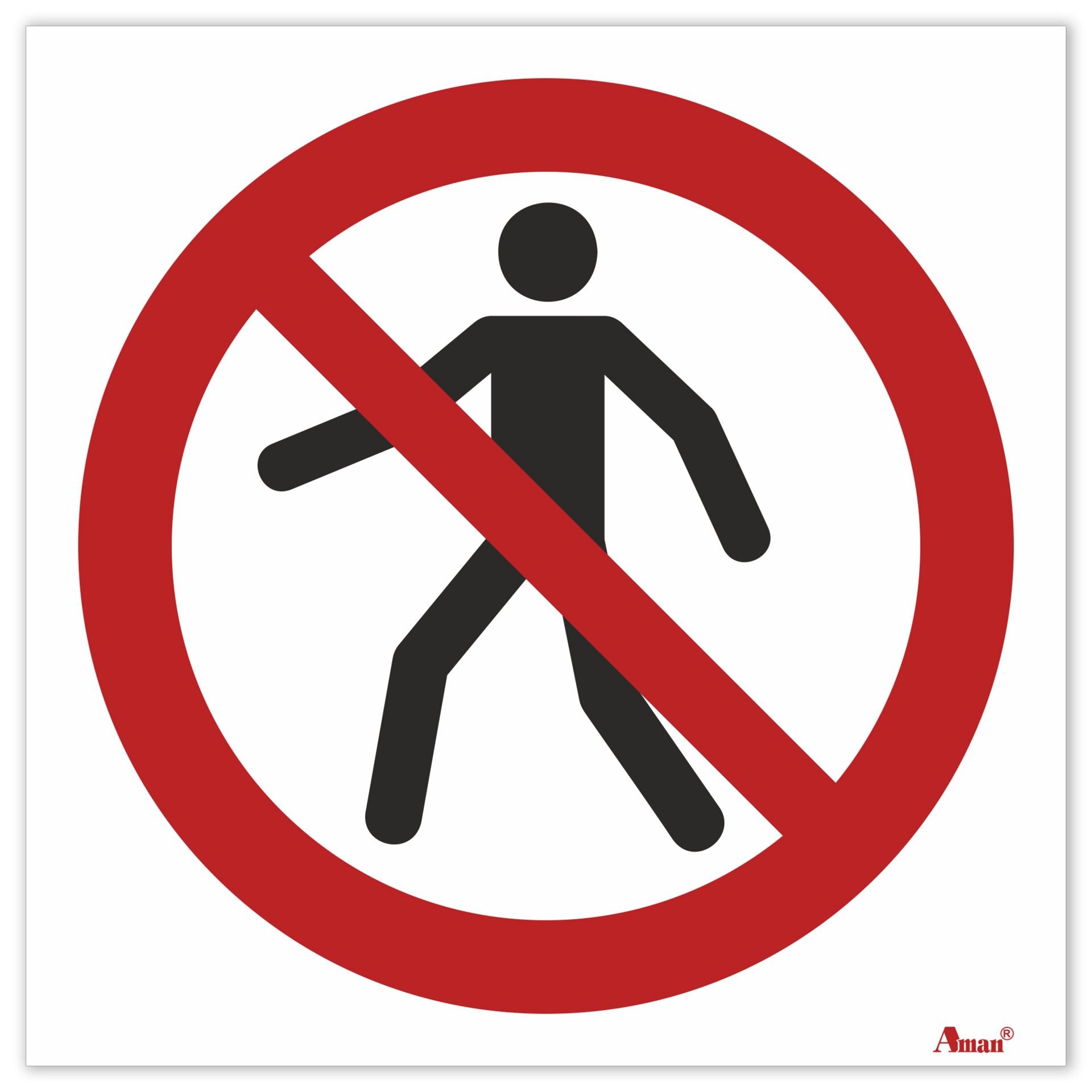 Sinalética Autocolante "Passagem Proibida"