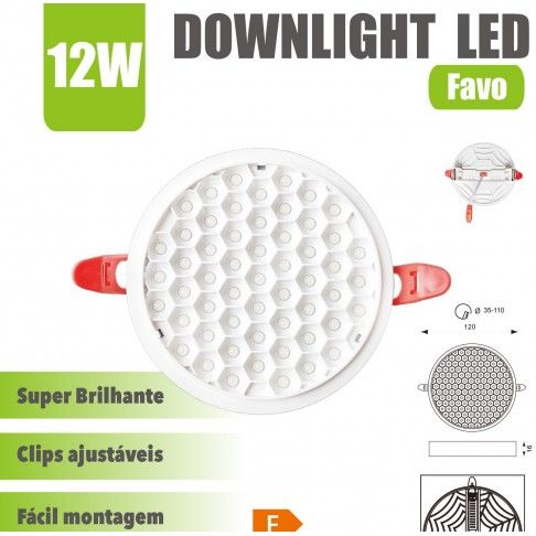 Downlight Led Favo 12cm 12w 1200lm Downlight Led Favo 12cm 12w 1200lm