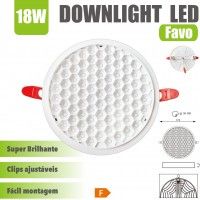 Downlight Led Favo 17cm 18w 1800lm Downlight Led Favo 17cm 18w 1800lm