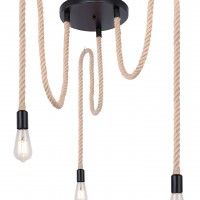Suspensão Metal Pt 1600mm 3xe27 Corda Suspensão Metal Pt 1600mm 3xe27 Corda