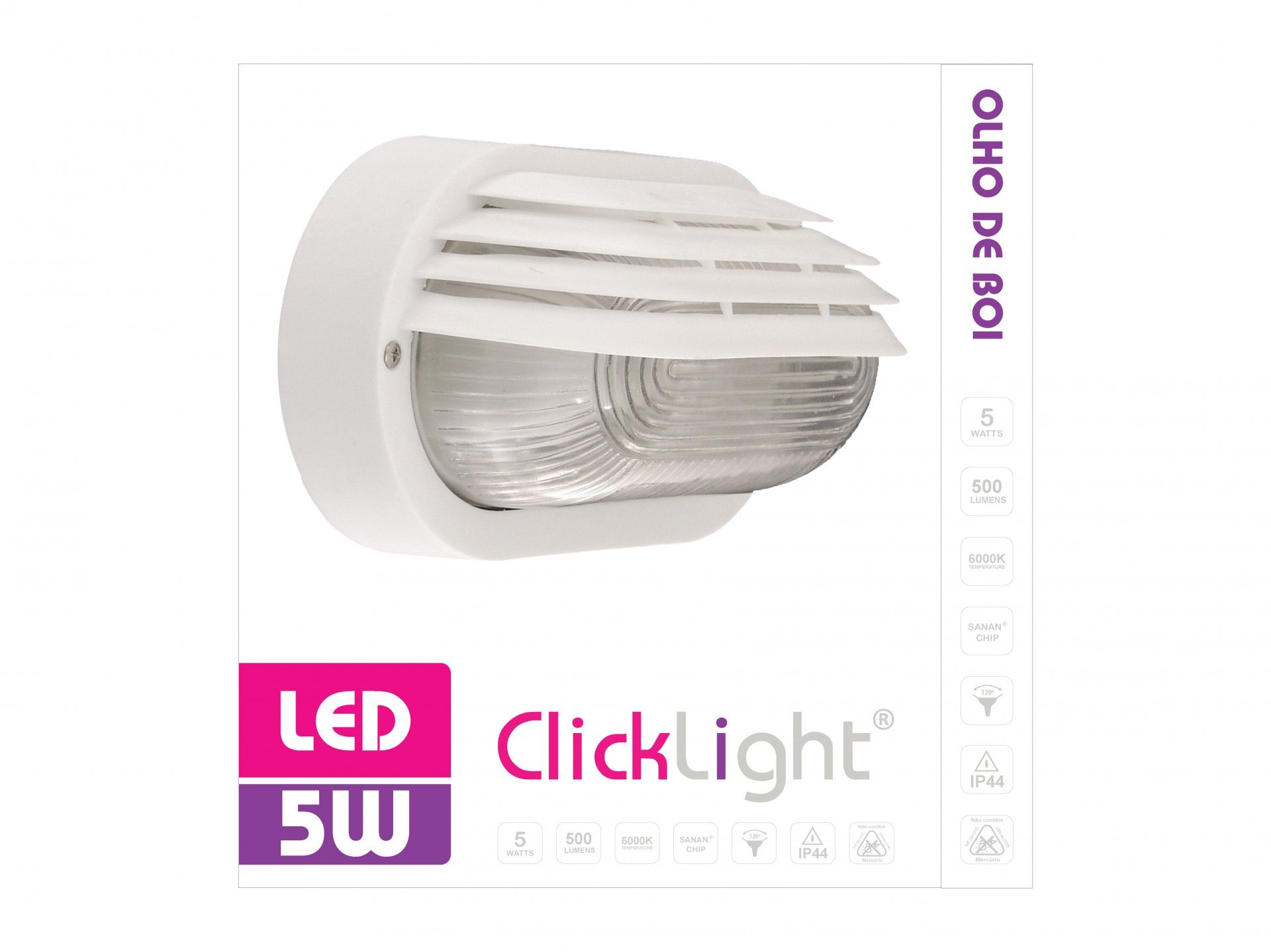 Olho Boi Led Oval C/Pal 1xe27 C/Lãmpada