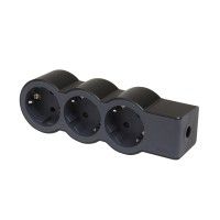Bloco Tomadas 3x2p+T S/Cabo Preto Bloco Tomadas 3x2p+T S/Cabo Preto