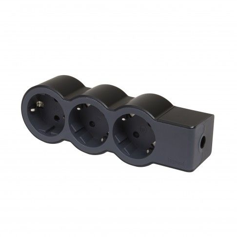 Bloco Tomadas 3x2p+T S/Cabo Preto Bloco Tomadas 3x2p+T S/Cabo Preto