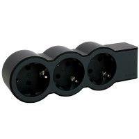 Bloco Tomadas 3x2p+T S/Cabo Preto Bloco Tomadas 3x2p+T S/Cabo Preto