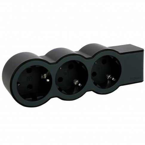 Bloco Tomadas 3x2p+T S/Cabo Preto Bloco Tomadas 3x2p+T S/Cabo Preto