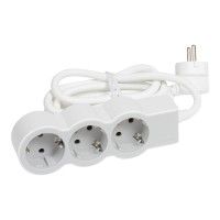 Bloco Tomadas 3x2p+T 1,5mt Branco/Cinza Bloco Tomadas 3x2p+T 1,5mt Branco/Cinza