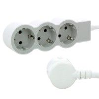 Bloco Tomadas 3x2p+T 1,5mt Branco/Cinza Bloco Tomadas 3x2p+T 1,5mt Branco/Cinza
