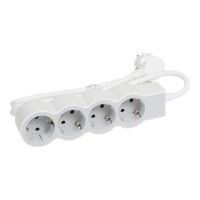 Bloco Tomadas 4x2p+T 3mt Branco/Cinza Bloco Tomadas 4x2p+T 3mt Branco/Cinza