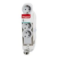 Bloco Tomadas 4x2p+T 3mt Branco/Cinza Bloco Tomadas 4x2p+T 3mt Branco/Cinza