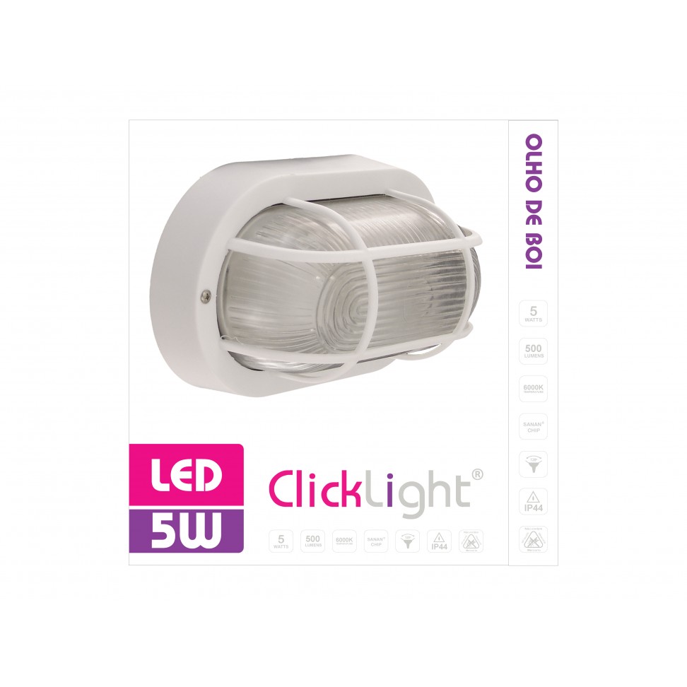 Olho Boi Led Oval C/Rede 1xe27 C/L�mpada