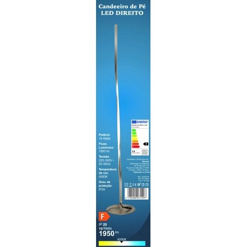 CANDEEIRO DE PÉ LED DIREITO CANDEEIRO DE PÉ LED DIREITO