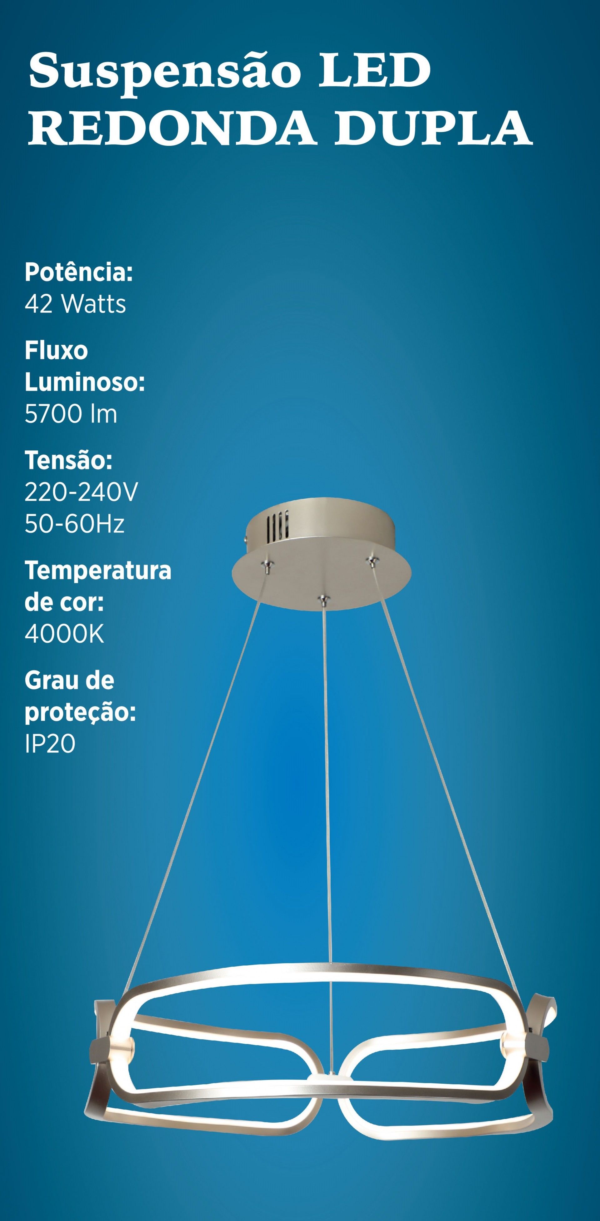 SUSPENSÃO LED RED DUPLA