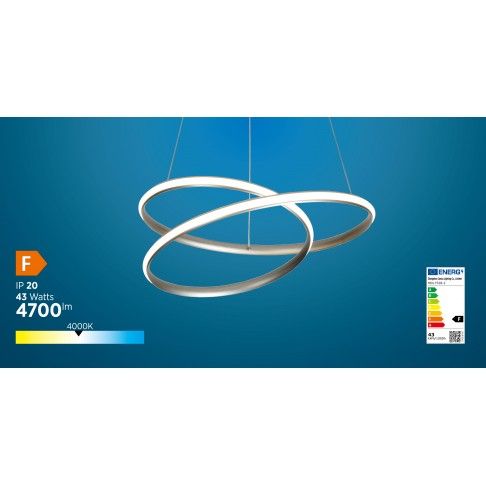 SUSPENSÃO LED TRIP 43W 4000K NIKEL SUSPENSÃO LED TRIP 43W 4000K NIKEL