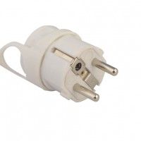 Ficha Shucko Macho 16a C/Anel Branca Ficha Shucko Macho 16a C/Anel Branca
