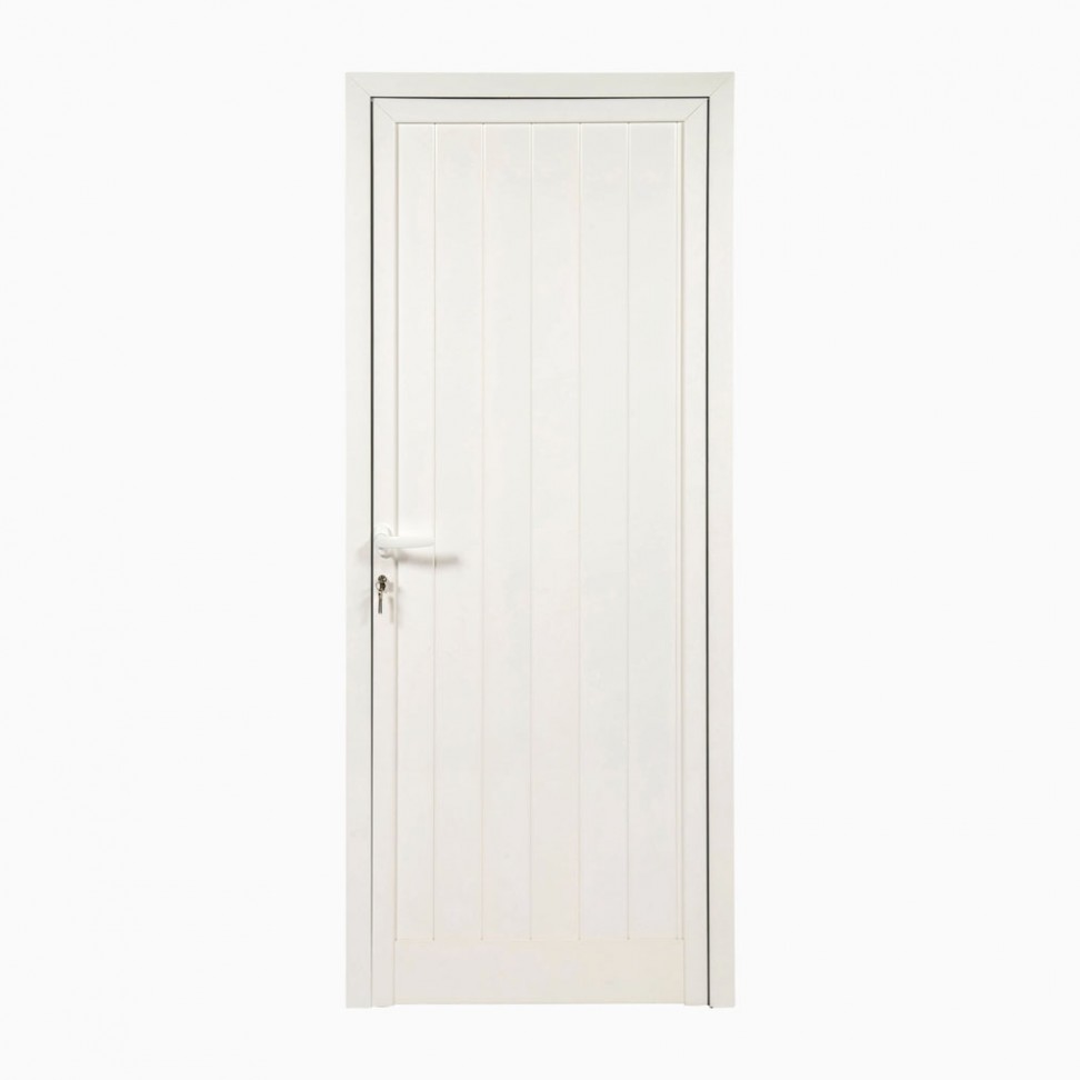 Porta Alum�nio 200x80cm Esquerda Branca