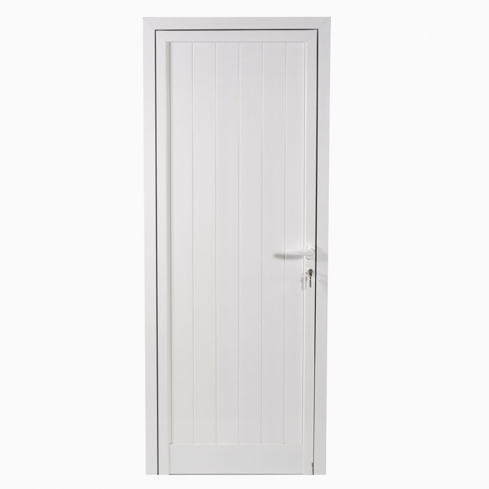 Porta Alum�nio 200x80cm Direita Branca